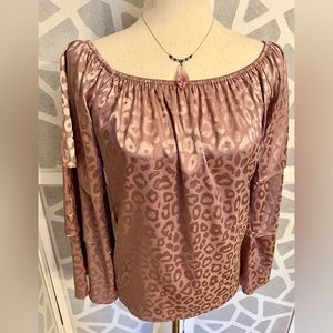 Vintage Style Pretty Pink & Silky Women’s Shirt Size Medium Classy Shirt